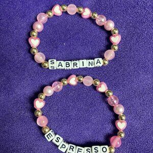 Handmade Sabrina Carpenter Espresso Beaded Bracelets